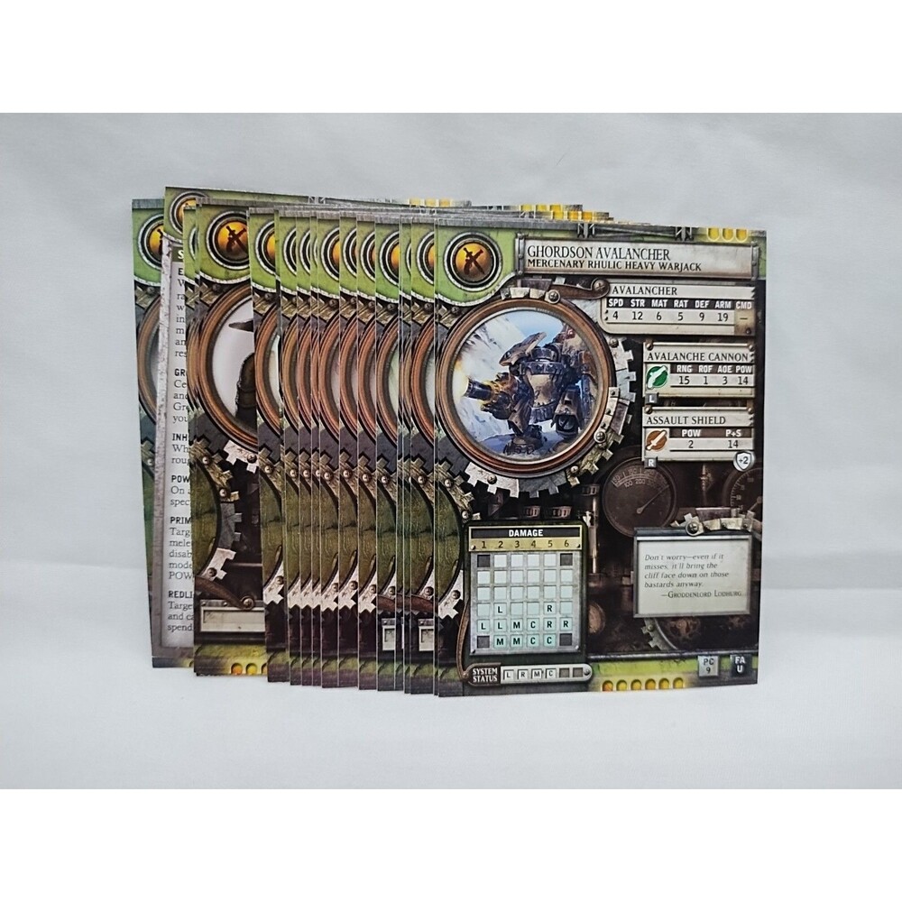 (21) Warmachine Mercenaries Faction Deck Cards